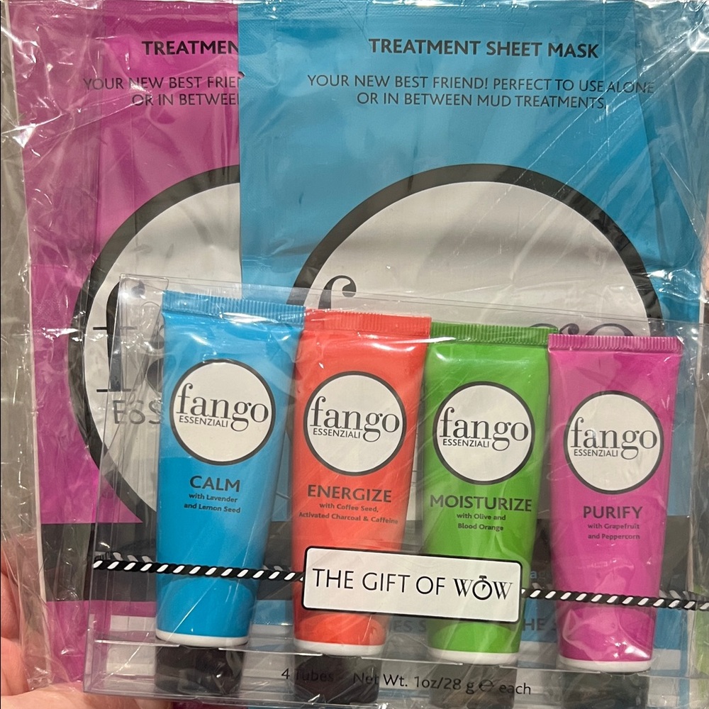 Skincare Cleanser & Exfoliant Set - Blue, Orange, Green, Pink